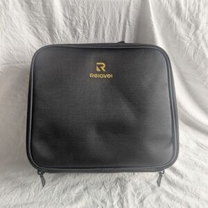 Relavel Black Travel Makeup Cosmetic Case  Portable Bag
